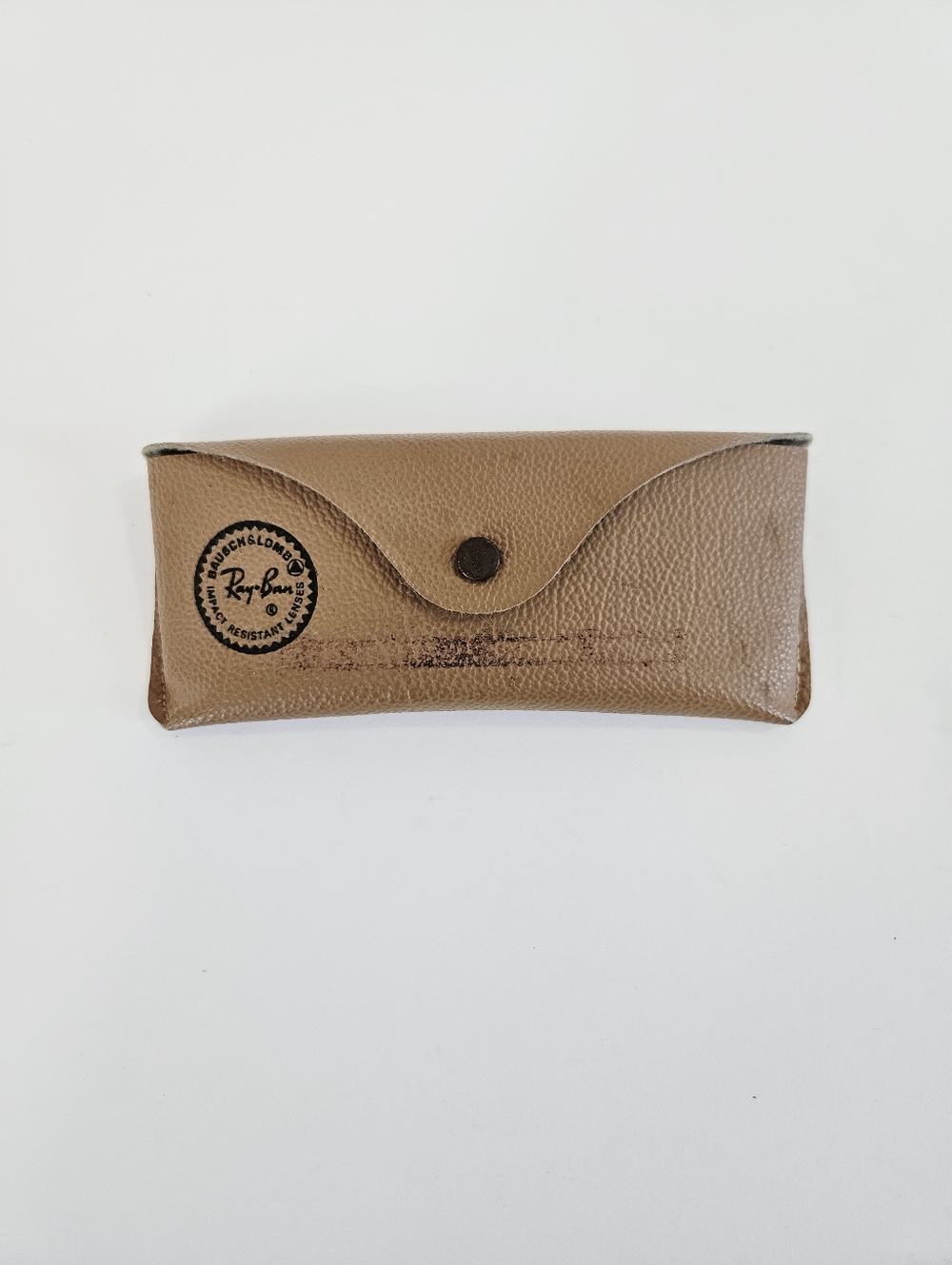Vintage Ray-Ban Bausch & Lomb Brown Leather Fold Over Aviator Sunglasses Case